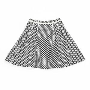 GAP Black and White Patterned A-Line Skirt Sz 6 Reg